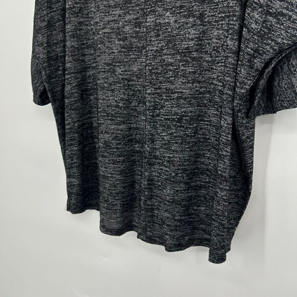 Ultra Freeze Marled Black Sweater Knit Top Dolman Sleeves Slouchy Oversized 2X - Picture 8 of 9